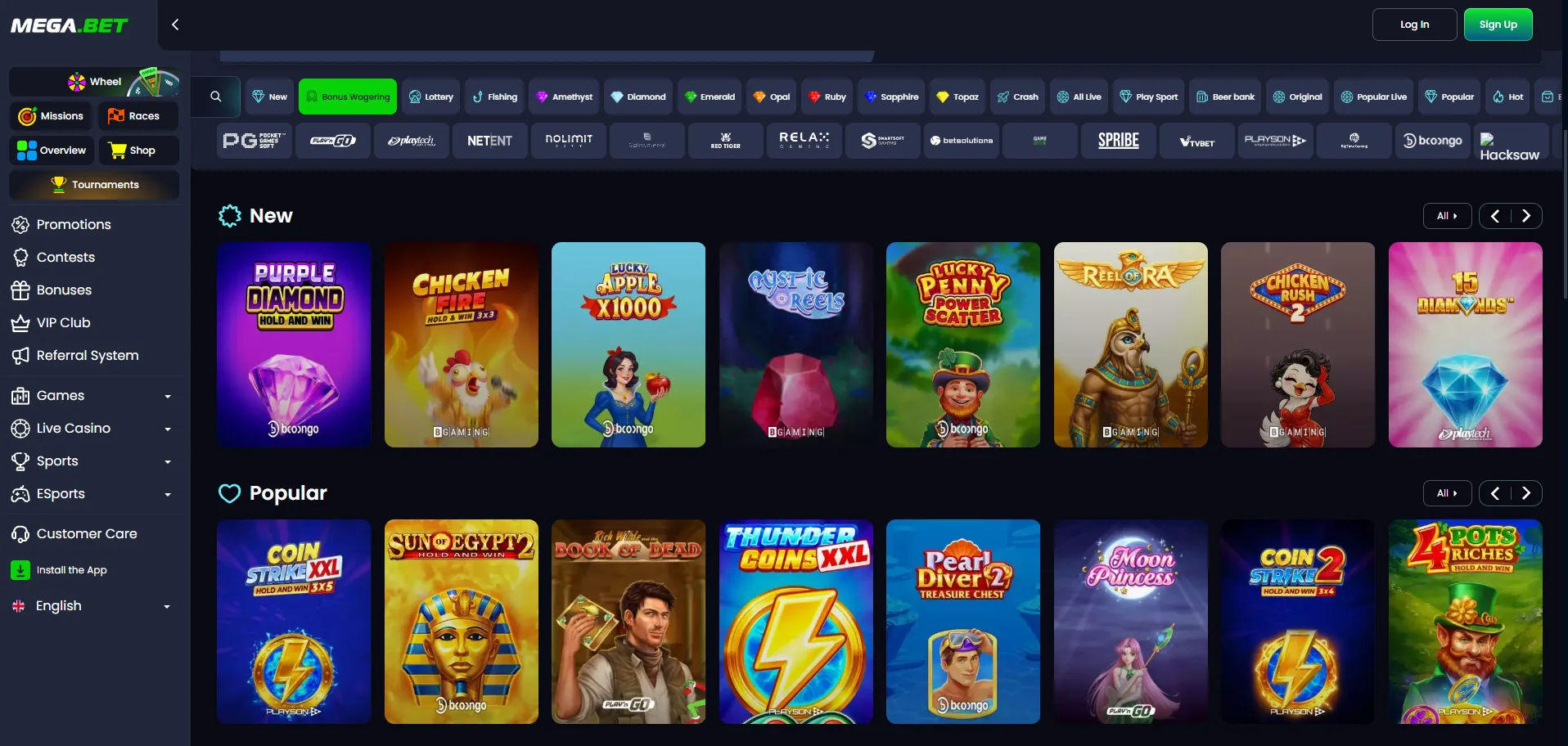 MegaBet Casino Spellen